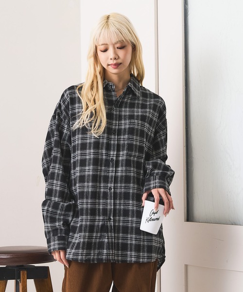 OUTDOOR EXCHANGE（アウトドアエクスチェンジ）の「【OUTDOOR EXCHANGE/アウトドアエクスチェンジ】チェックネルシャツ（シャツ/ブラウス・メンズ・ホワイト/ブラック・MEDIUM/LARGE）」の21枚目の写真