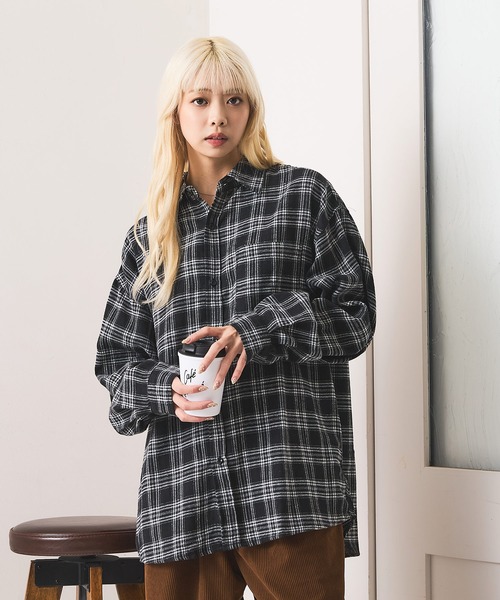 OUTDOOR EXCHANGE（アウトドアエクスチェンジ）の「【OUTDOOR EXCHANGE/アウトドアエクスチェンジ】チェックネルシャツ（シャツ/ブラウス・メンズ・ホワイト/ブラック・MEDIUM/LARGE）」の22枚目の写真