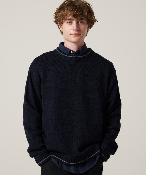 Eddie Bauer（エディーバウアー）の「メランジ クルー セーター（ニット/セーター・メンズ・ダークグレー/ダークネイビー/バーガンディー・XXL/XL/L/M）」の3枚目の写真