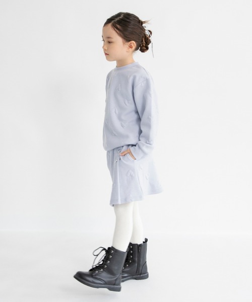 BRANSHES（ブランシェス）の「【セットアップ対応】ハート総柄膨れジャガードトレーナー（スウェット・キッズ・ブラック/ラベンダー・120/130/100/110/80/90/140/150）」の11枚目の写真