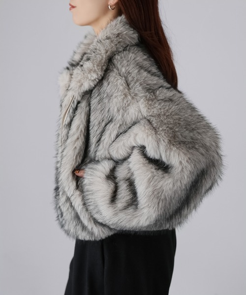 ダブルジップ2WAYミックスファーブルゾン（ブルゾン）｜Riberry