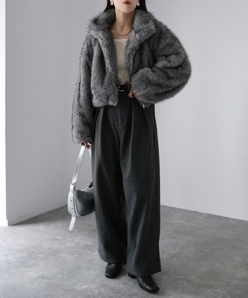 ダブルジップ2WAYミックスファーブルゾン（ブルゾン）｜Riberry