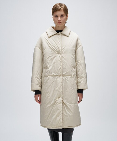 cloenc（クロエンス）の「パディングロングコート（その他アウター・レディース・ナチュラル/ブラック・02/01）」の7枚目の写真