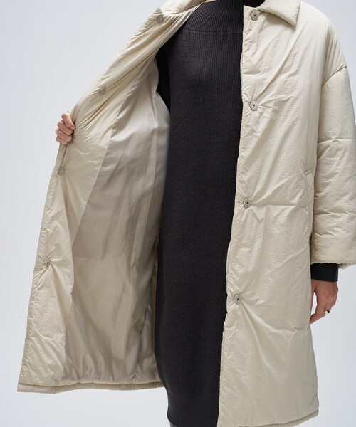 cloenc（クロエンス）の「パディングロングコート（その他アウター・レディース・ナチュラル/ブラック・02/01）」の8枚目の写真