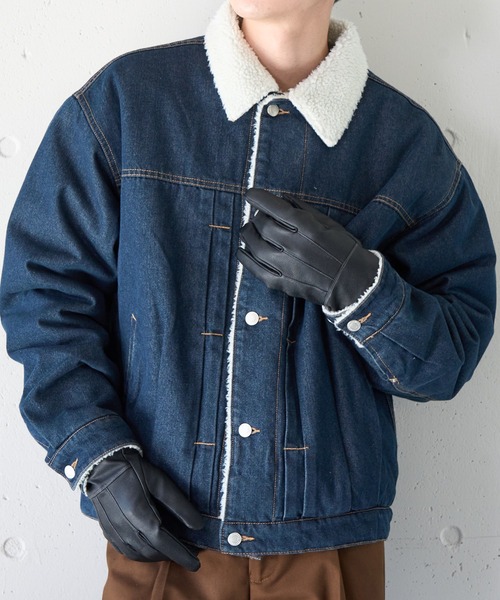 SETUP7（セットアップセブン）の「【SETUP7】C'est doux PUレザーライン ベルト付き 5本指手袋 FTL（手袋・メンズ・ブラック/ブラウン・FREE）」の6枚目の写真