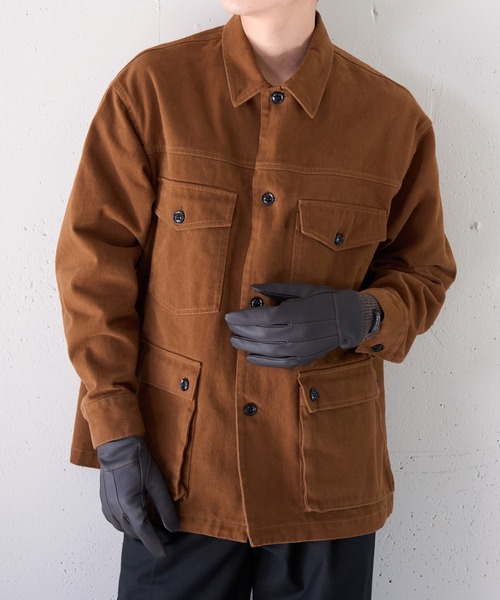 SETUP7（セットアップセブン）の「【SETUP7】C'est doux PUレザーライン ベルト付き 5本指手袋 FTL（手袋・メンズ・ブラック/ブラウン・FREE）」の10枚目の写真