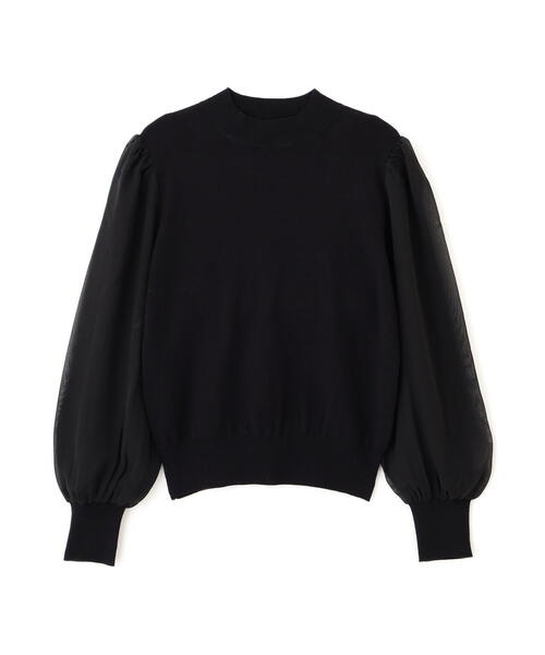 PROPORTION BODY DRESSING(プロポーションボディドレッシング)の「シフォンスリーブニットトップス / 1215270134(ニット/セーター・レディース・ブラック/ブルー/ベージュ・FREE)」の4枚目の写真