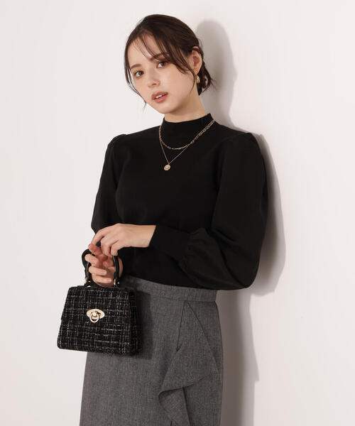PROPORTION BODY DRESSING(プロポーションボディドレッシング)の「シフォンスリーブニットトップス / 1215270134(ニット/セーター・レディース・ブラック/ブルー/ベージュ・FREE)」の10枚目の写真