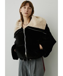 uyu.（ウユ）の「ダブルジップビッグボアカラーベロアダウンジャケット（ダウンジャケット/コート）」