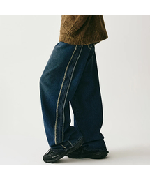 Side Tessle Denim Pants BLUE
