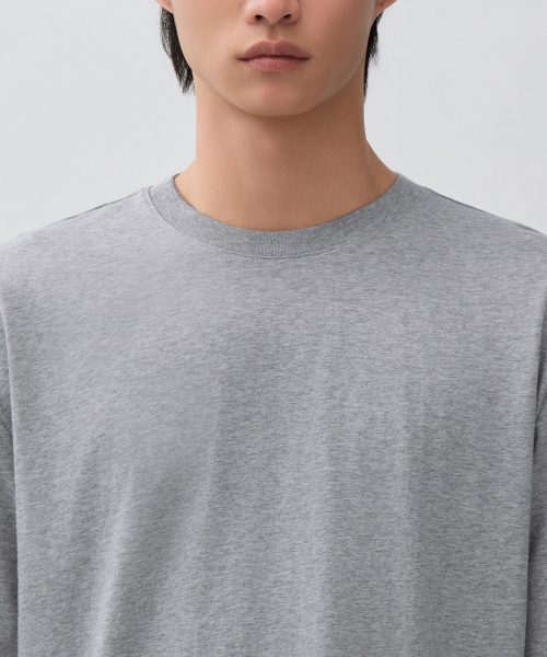 MUSINSA STANDARD（ムシンサスタンダード）の「[クールタンダード] リラックスフィットクルーネックTシャツ [ミディアムグレー]（Tシャツ/カットソー・メンズ・その他・MEDIUM/LARGE/X-LARGE/XX-LARGE/XXX-LARGE/SMALL）」の4枚目の写真