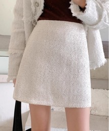 dream in the cradle（ドリームインザクレイドル）の「グリッター 台形ミニスカート（スカート・レディース）」