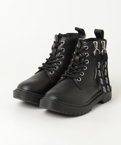 algy(アルジー)の「ALGY アルジー ショートブーツ ファスナーブーツ 厚底 3463(ブーツ・キッズ・ホワイト/ブラック・20.0cm/21.0cm/22.0cm/23.0cm/24.0cm)」の2枚目の写真