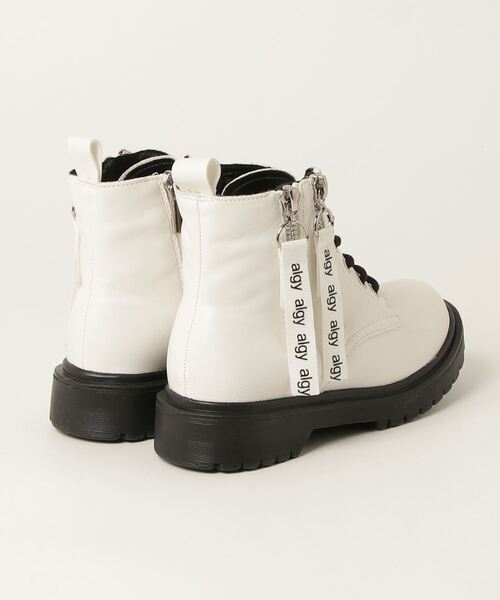 algy(アルジー)の「ALGY アルジー ショートブーツ ファスナーブーツ 厚底 3463(ブーツ・キッズ・ホワイト/ブラック・20.0cm/21.0cm/22.0cm/23.0cm/24.0cm)」の3枚目の写真
