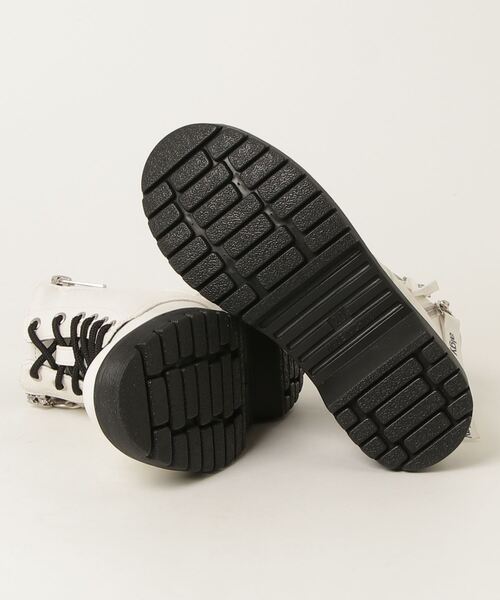 algy(アルジー)の「ALGY アルジー ショートブーツ ファスナーブーツ 厚底 3463(ブーツ・キッズ・ホワイト/ブラック・20.0cm/21.0cm/22.0cm/23.0cm/24.0cm)」の4枚目の写真