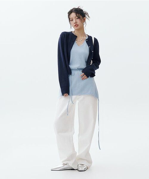 ROSEFRANTZ（ロゼフランツ）の「Nickel Round Cardigan [Navy]（カーディガン/ボレロ・レディース・ネイビー・FREE）」の5枚目の写真