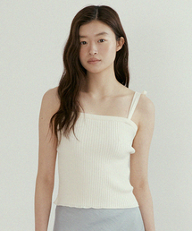 LINGSEOUL（リングソウル）の「ribbed bustier knit-ivory（ニット/セーター・レディース）」