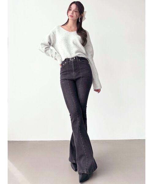 RESEXXY（リゼクシー）の「ハートポケットデニムパンツ（デニムパンツ・レディース・ブラック/ライトブルー・SMALL/MEDIUM）」の7枚目の写真