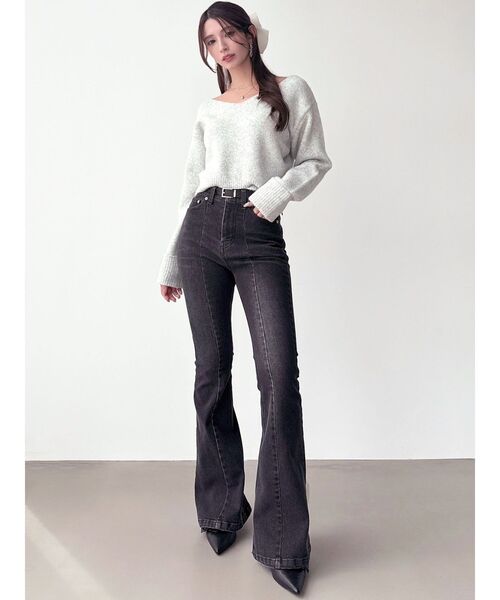 RESEXXY（リゼクシー）の「ハートポケットデニムパンツ（デニムパンツ・レディース・ブラック/ライトブルー・SMALL/MEDIUM）」の8枚目の写真