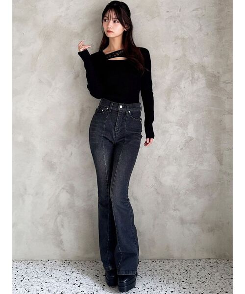 RESEXXY（リゼクシー）の「ハートポケットデニムパンツ（デニムパンツ・レディース・ブラック/ライトブルー・SMALL/MEDIUM）」の13枚目の写真