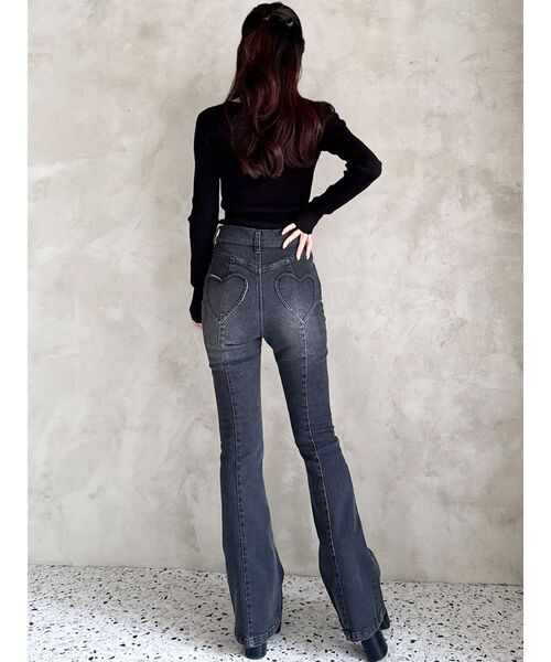 RESEXXY（リゼクシー）の「ハートポケットデニムパンツ（デニムパンツ・レディース・ブラック/ライトブルー・SMALL/MEDIUM）」の14枚目の写真