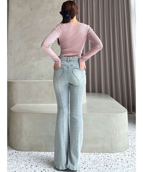 RESEXXY（リゼクシー）の「ハートポケットデニムパンツ（デニムパンツ・レディース・ブラック/ライトブルー・SMALL/MEDIUM）」の16枚目の写真