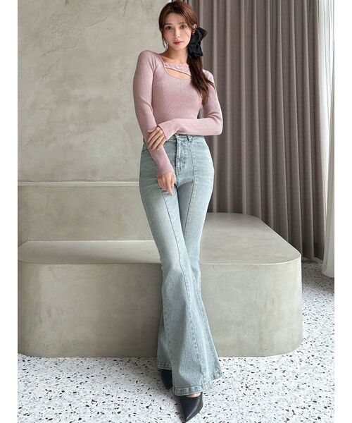 RESEXXY（リゼクシー）の「ハートポケットデニムパンツ（デニムパンツ・レディース・ブラック/ライトブルー・SMALL/MEDIUM）」の18枚目の写真