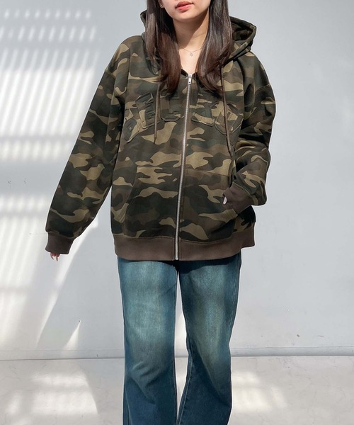 AS KNOW AS plus（アズノゥアズプラス）の「♪モチーフ選び裏起毛ビッグサイズパーカー【UNISEX ITEM】（パーカー・レディース・オートミール/ネイビー/カモフラージュ/チャコールグレー・FREE）」の17枚目の写真