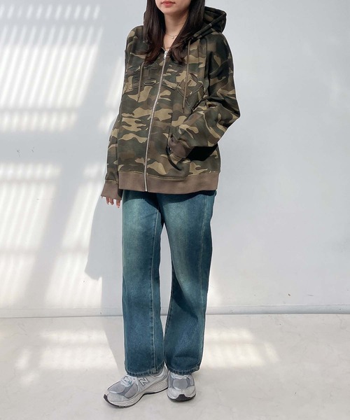 AS KNOW AS plus（アズノゥアズプラス）の「♪モチーフ選び裏起毛ビッグサイズパーカー【UNISEX ITEM】（パーカー・レディース・オートミール/ネイビー/カモフラージュ/チャコールグレー・FREE）」の18枚目の写真