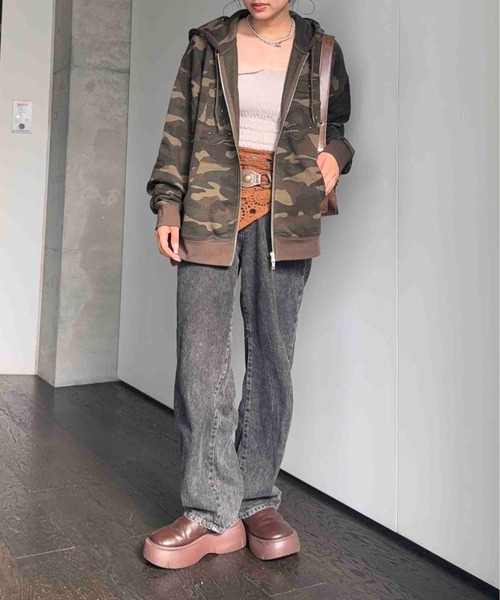 AS KNOW AS plus(アズノゥアズプラス)の「♪モチーフ選び裏毛ビッグサイズパーカー【UNISEX ITEM】(パーカー・レディース・オートミール/ネイビー/カモフラージュ/チャコールグレー/レッド系/グレー系/グリーン系その他/ネイビー系/アイボリー系・FREE)」の13枚目の写真