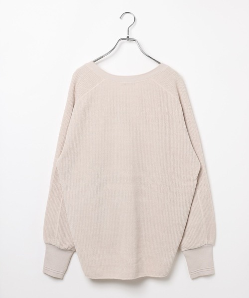 BAYFLOW（ベイフロー）の「ソフトモールWフェイスプルオーバー（Tシャツ/カットソー・レディース・チャコール/キャメル/グレイッシュベージュ・FREE）」の4枚目の写真