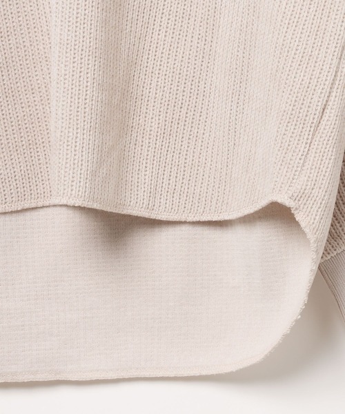 BAYFLOW（ベイフロー）の「ソフトモールWフェイスプルオーバー（Tシャツ/カットソー・レディース・チャコール/キャメル/グレイッシュベージュ・FREE）」の7枚目の写真