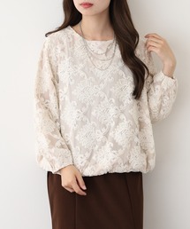 EGLANTINE ジャガードレースプルオーバー長袖