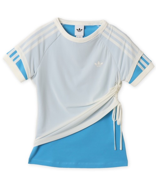 adidas(アディダス)の「adidas DOUBLE LAYERED CALI T-SHIRT / アディダス ダブル レイヤード カリ Tシャツ(Tシャツ/カットソー・レディース・ホワイト・L/M/S)」の5枚目の写真