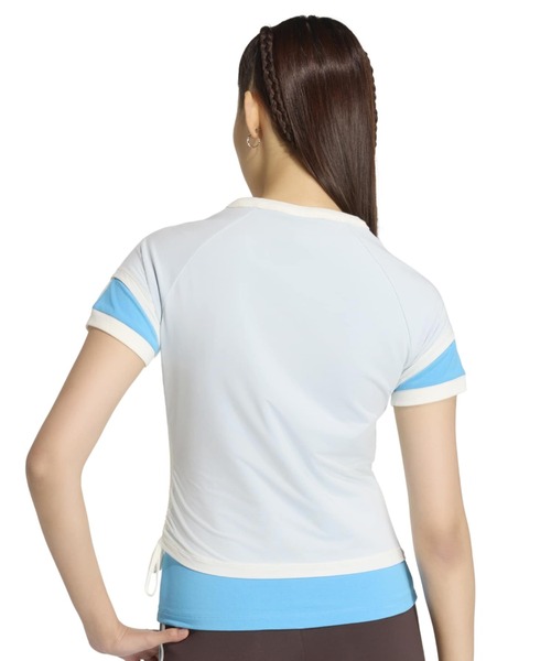 adidas(アディダス)の「adidas DOUBLE LAYERED CALI T-SHIRT / アディダス ダブル レイヤード カリ Tシャツ(Tシャツ/カットソー・レディース・ホワイト・L/M/S)」の10枚目の写真
