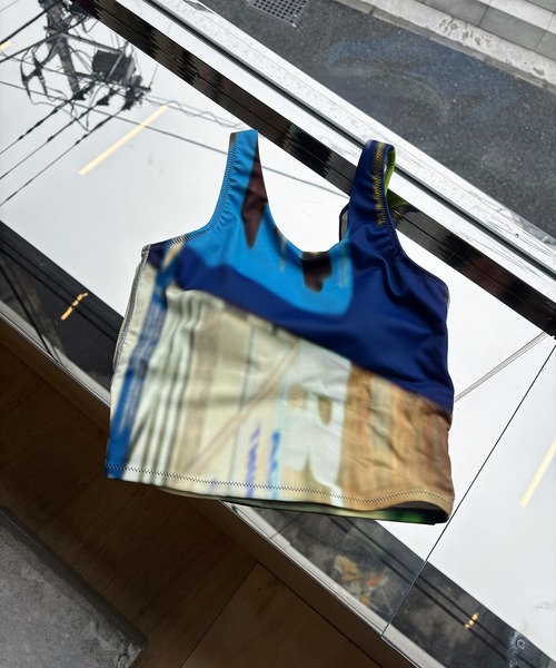 kotohayokozawa（コトハヨコザワ）の「PADDED TANK TOP（タンクトップ・レディース・ブルー/オレンジ・FREE）」の2枚目の写真