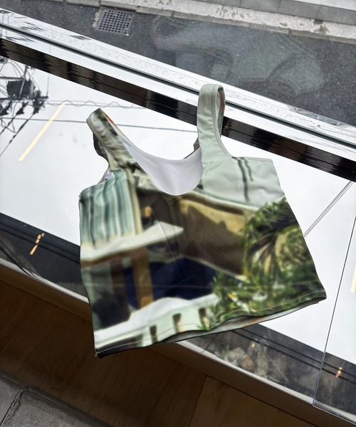 kotohayokozawa（コトハヨコザワ）の「PADDED TANK TOP（タンクトップ・レディース・ブルー/オレンジ・FREE）」の4枚目の写真