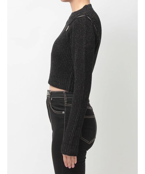 GYDA(ジェイダ)の「GG ZIP designラメニットトップス(ニット/セーター・レディース・ブラック/スカイブルー/オフホワイト・FREE)」の20枚目の写真