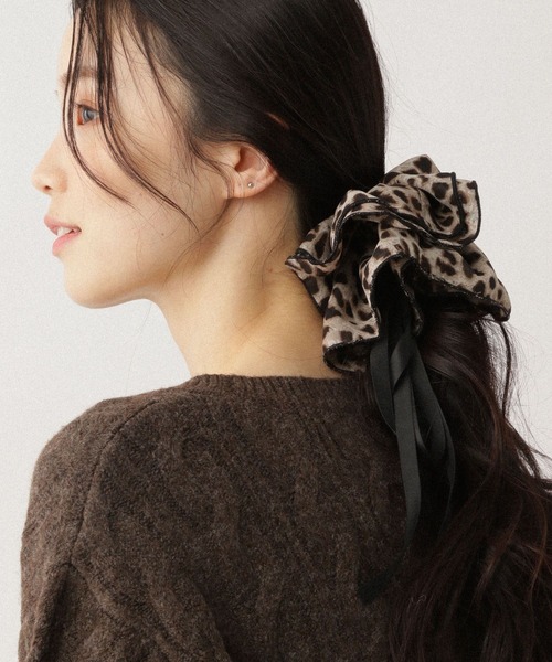 Heather（ヘザー）の「ボリュームリボンシュシュ　632924（シュシュ・レディース・アイボリー/ブラック/ブラウン・ONE SIZE）」の3枚目の写真