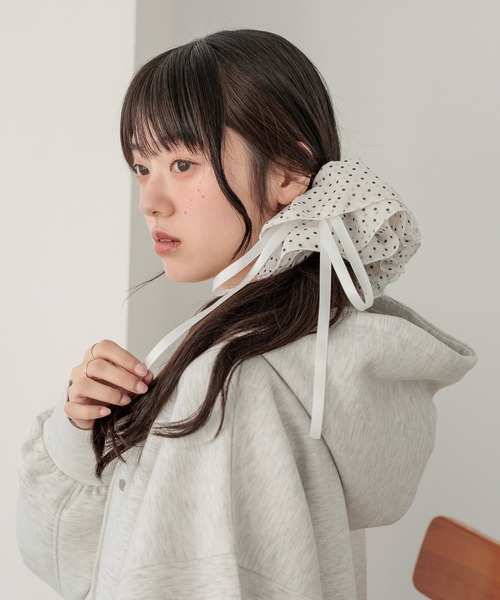 Heather（ヘザー）の「ボリュームリボンシュシュ　632924（シュシュ・レディース・アイボリー/ブラック/ブラウン・ONE SIZE）」の2枚目の写真