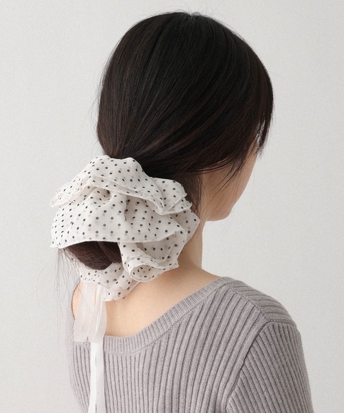 Heather（ヘザー）の「ボリュームリボンシュシュ　632924（シュシュ・レディース・アイボリー/ブラック/ブラウン・ONE SIZE）」の12枚目の写真