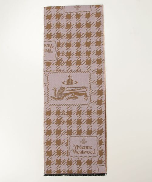 Vivienne Westwood MAN（ヴィヴィアンウエストウッドマン）の「SCARF DOGTOOTH BADGE（マフラー・メンズ・ベージュ/グリーン/ピンク/レッド・FREE）」の4枚目の写真