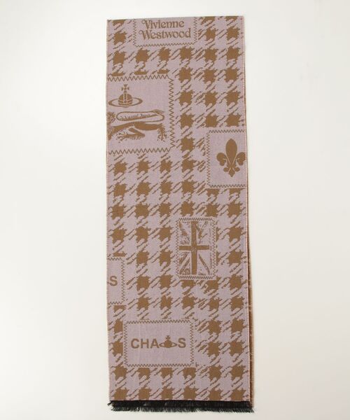 Vivienne Westwood MAN（ヴィヴィアンウエストウッドマン）の「SCARF DOGTOOTH BADGE（マフラー・メンズ・ベージュ/グリーン/ピンク/レッド・FREE）」の5枚目の写真