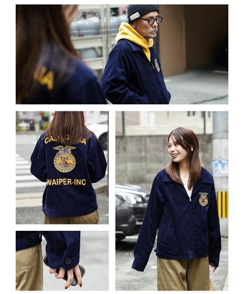 WAIPER.inc（ワイパーインク）の「WAIPER.inc FFA コーデュロイジャケット【WP151】（ブルゾン・メンズ・ネイビー・40/42/38/44）」の2枚目の写真