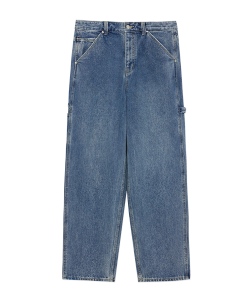 COVERNAT(カバーナット)の「セミワイドデニムウォッシングカーペンターパンツ Blue(デニムパンツ・レディース・その他・SMALL/MEDIUM/LARGE/X-LARGE)」の2枚目の写真