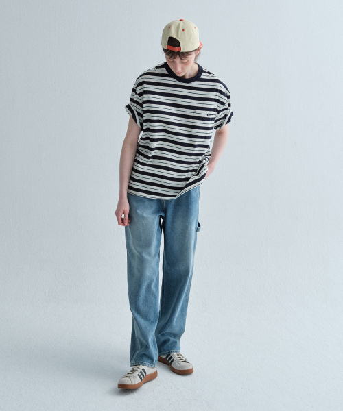 COVERNAT(カバーナット)の「セミワイドデニムウォッシングカーペンターパンツ Blue(デニムパンツ・レディース・その他・SMALL/MEDIUM/LARGE/X-LARGE)」の8枚目の写真