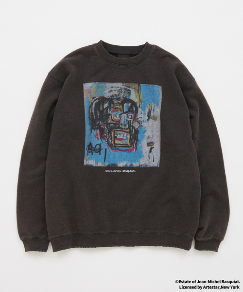 JOURNAL STANDARD（ジャーナルスタンダード）の「Jean-Michel Basquiat / ジャン＝ミシェル・バスキア プリント スウェット（スウェット・メンズ・ピンク/ライトグリーン/ブラウン/チャコールグレー/ブラック系その他/ブラック・MEDIUM/LARGE）」の3枚目の写真