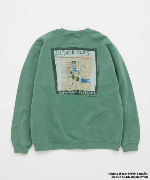 JOURNAL STANDARD（ジャーナルスタンダード）の「Jean-Michel Basquiat / ジャン＝ミシェル・バスキア プリント スウェット（スウェット・メンズ・ピンク/ライトグリーン/ブラウン/チャコールグレー/ブラック系その他/ブラック・MEDIUM/LARGE）」の6枚目の写真