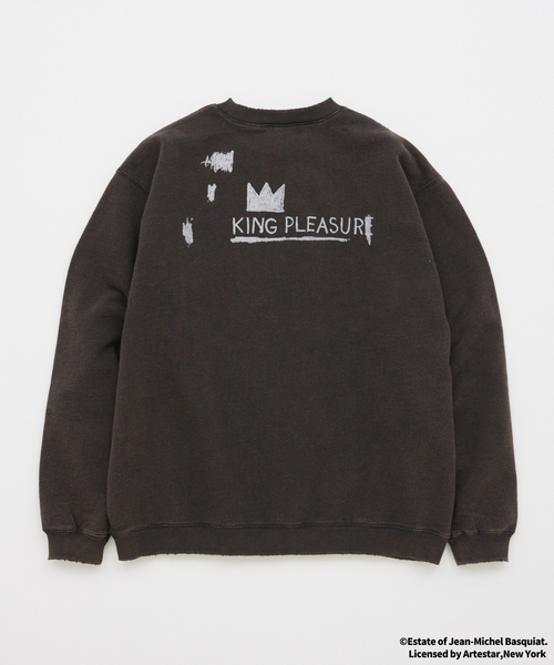 JOURNAL STANDARD（ジャーナルスタンダード）の「Jean-Michel Basquiat / ジャン＝ミシェル・バスキア プリント スウェット（スウェット・メンズ・ピンク/ライトグリーン/ブラウン/チャコールグレー/ブラック系その他/ブラック・MEDIUM/LARGE）」の9枚目の写真