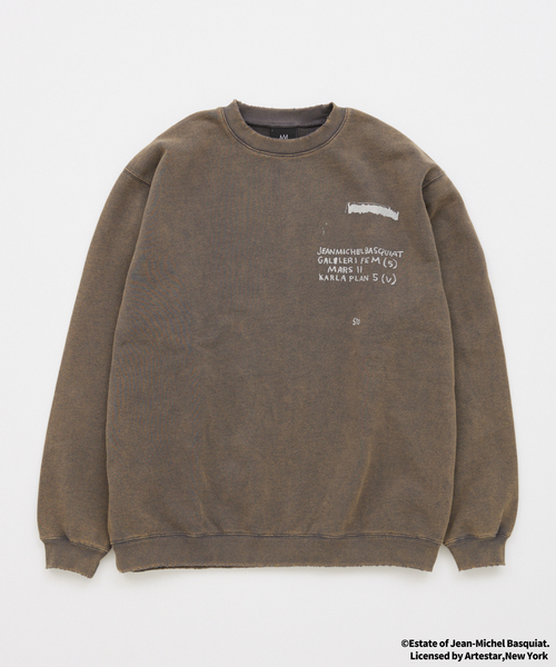 JOURNAL STANDARD（ジャーナルスタンダード）の「Jean-Michel Basquiat / ジャン＝ミシェル・バスキア プリント スウェット（スウェット・メンズ・ピンク/ライトグリーン/ブラウン/チャコールグレー/ブラック系その他/ブラック・MEDIUM/LARGE）」の10枚目の写真